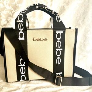 [SOLD] bebe Hana Canvas Top Handle Crossbody Bag